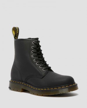Dr Martens 1460 DM's Wintergrip Blonder Up Boots Vinterstøvler Dame Svarte | USAGC1936