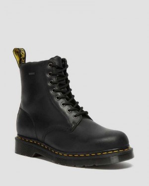 Dr Martens 1460 Vanntette Blonder Up Boots Vinterstøvler Herre Svarte | NFYOK2894