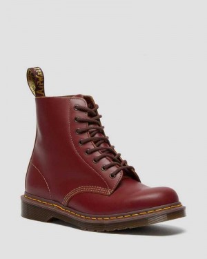 Dr Martens 1460 Vintage Blonder Up Boots Støvletter Dame Rød | VCPSF6428