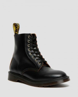 Dr Martens 1460 Vintage Smooth Lær Blonder Up Boots Støvler Herre Svarte | SJYGD6501