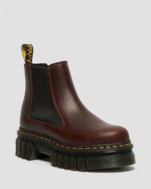 Dr Martens Audrick Brando Lær Platform Chelsea Boots Chelsea Støvler Herre Brune | WLQCK3429